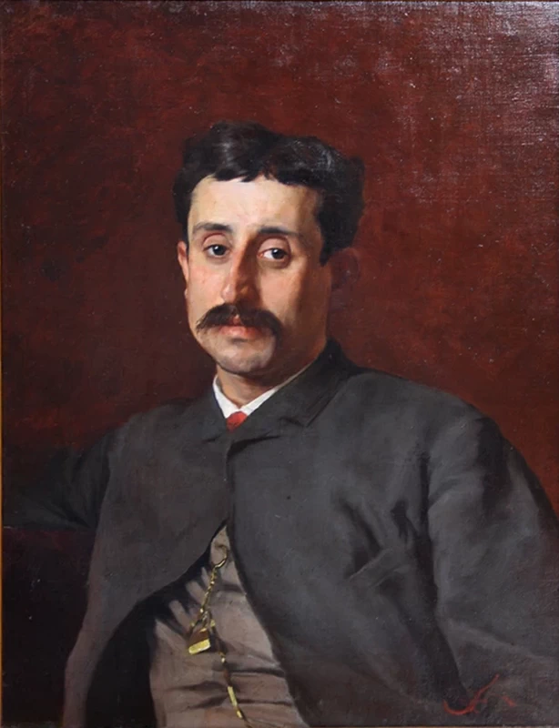 Ritratto di giovane con baffi
